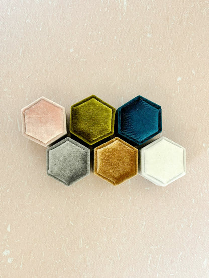 Caja Hexagonal para Joyería, Caja para anillos o Aretes Pequeños, Caja Premium