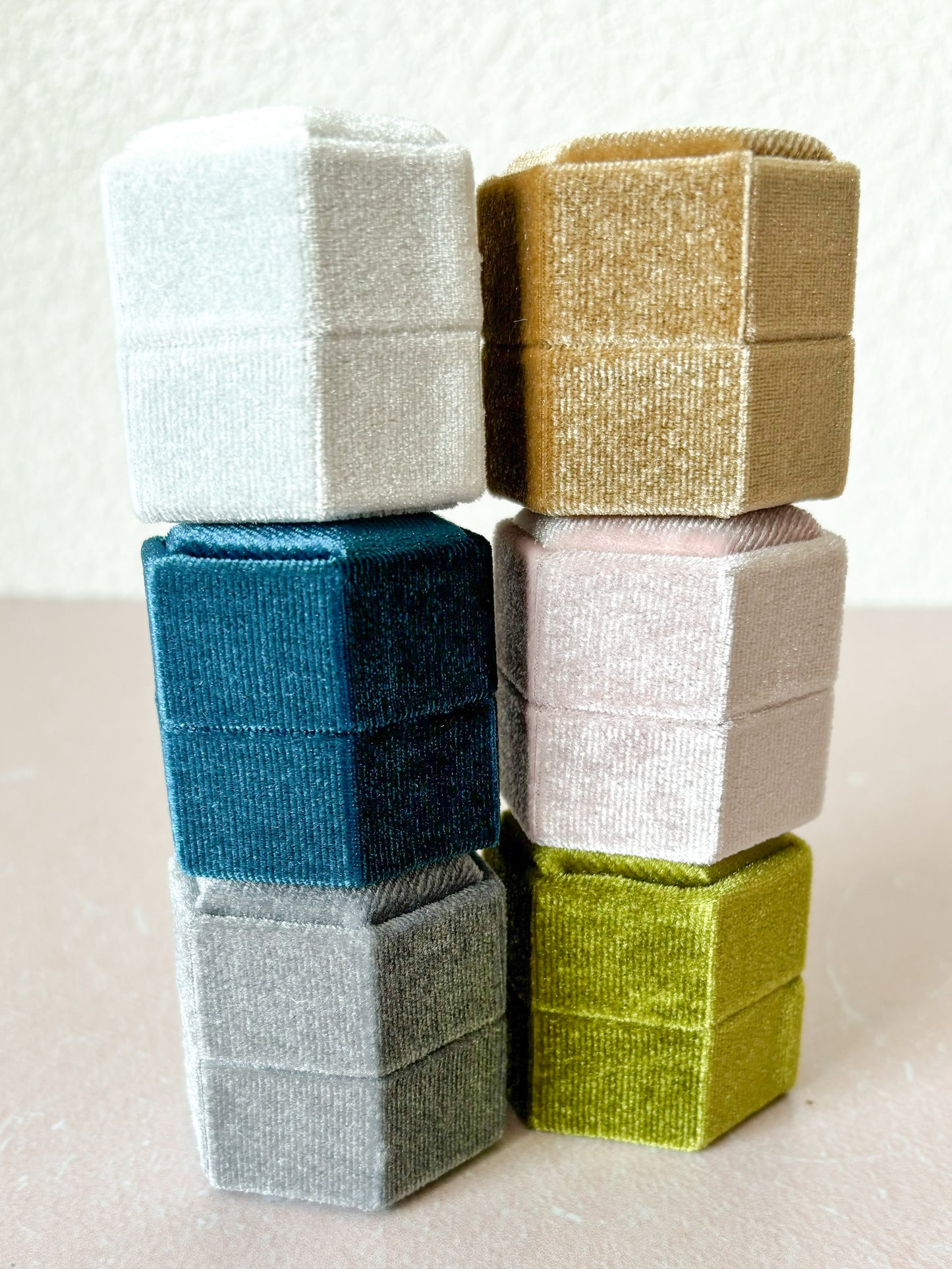 Caja Hexagonal para Joyería, Caja para anillos o Aretes Pequeños, Caja Premium