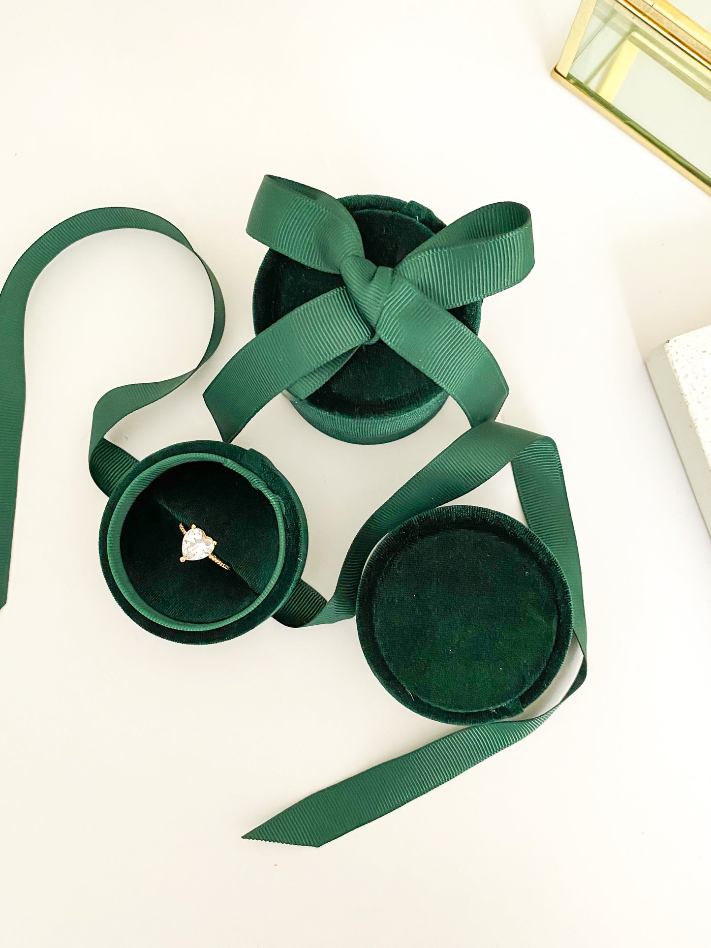 Caja Redonda para Joyeria, Caja para Regalo, Espacio para Anillos, Espacio para Cadenas