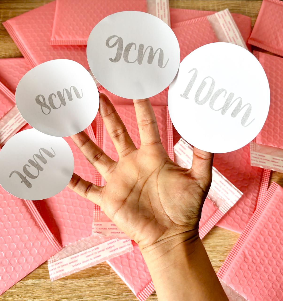 Stickers Troquelados, Redondos, Impresión personalizada, Acabado Brillante