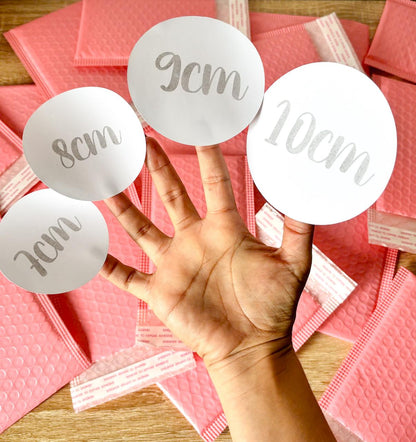 Stickers Troquelados, Redondos, Impresión personalizada, Acabado Brillante