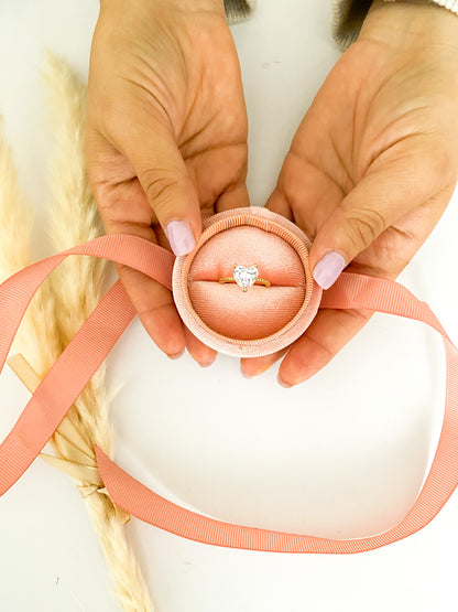 Caja Redonda para Joyeria, Caja para Regalo, Espacio para Anillos, Espacio para Cadenas