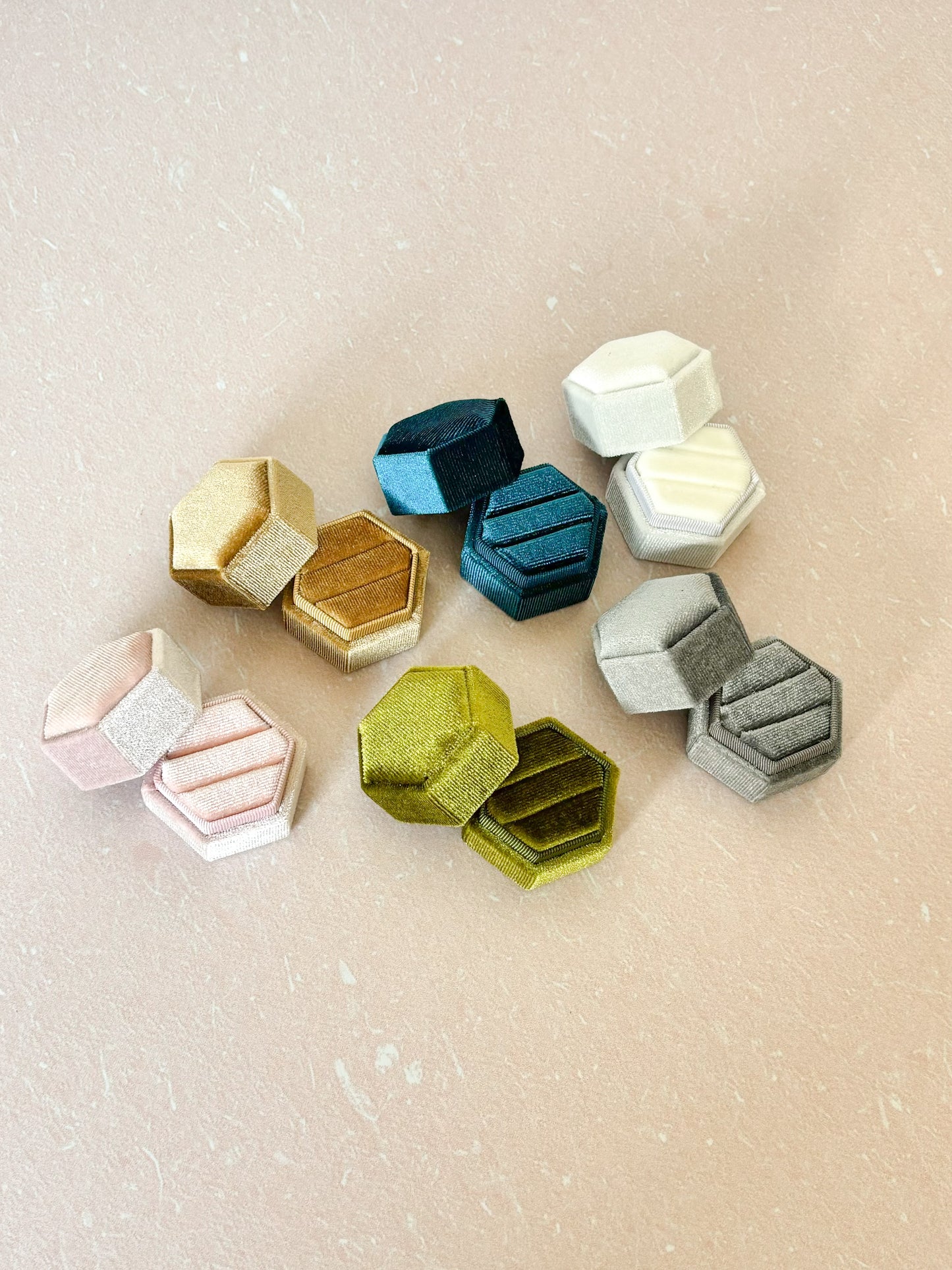 Caja Hexagonal para Joyería, Caja para anillos o Aretes Pequeños, Caja Premium