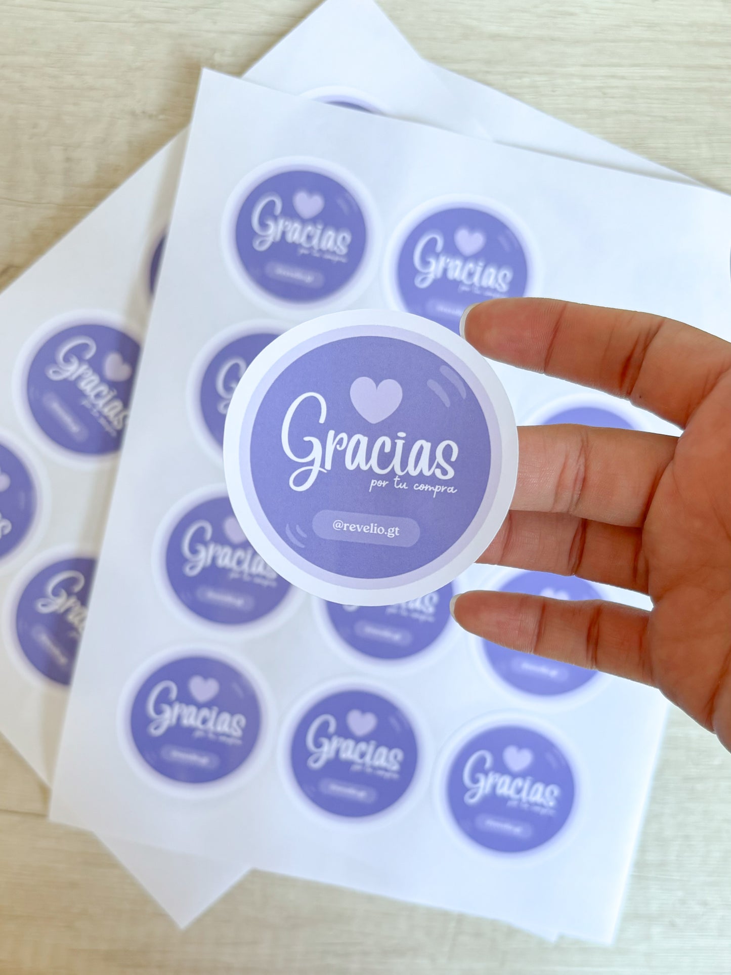 Stickers Troquelados, Redondos, Impresión personalizada, Acabado Brillante