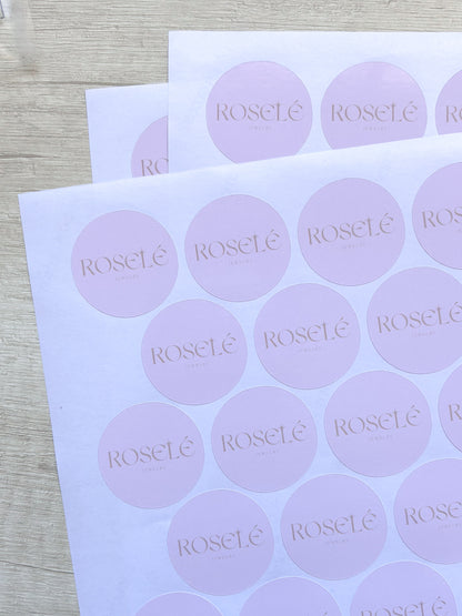 Stickers Troquelados, Redondos, Impresión personalizada, Acabado Brillante