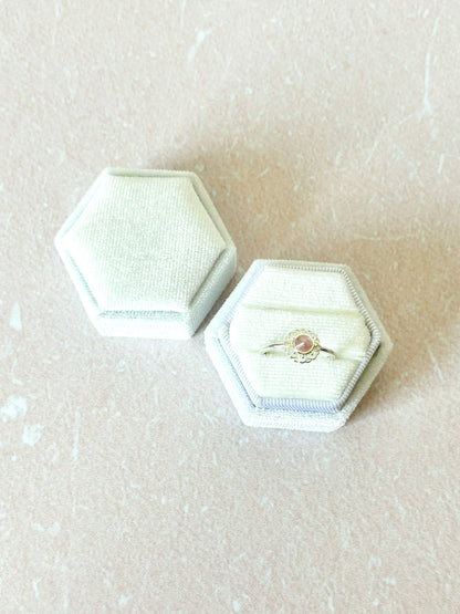 Caja Hexagonal para Joyería, Caja para anillos o Aretes Pequeños, Caja Premium