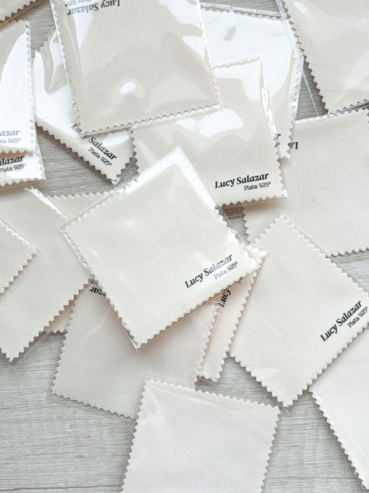 Paños Limpia Joyas, Personalizados, 8x8 cm, Precio por ciento Q2.80