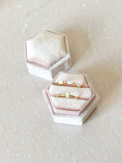 Caja Hexagonal para Joyería, Caja para anillos o Aretes Pequeños, Caja Premium