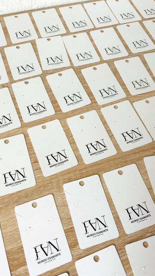 Bases de Carton para Joyeria, Rectangulares. Exhibidores para Joyas, Paquete desde 50 unidades